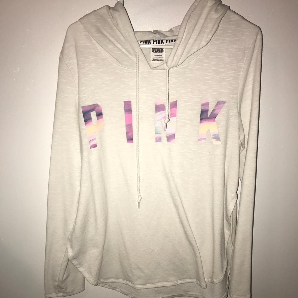 White victoria secret pink hoodie